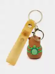 Тёмно-зелёный брелок для рюкзака и ключей "Капибара"