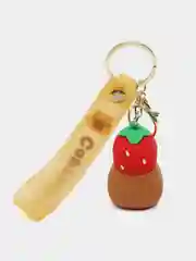 Красный брелок для рюкзака и ключей "Капибара"