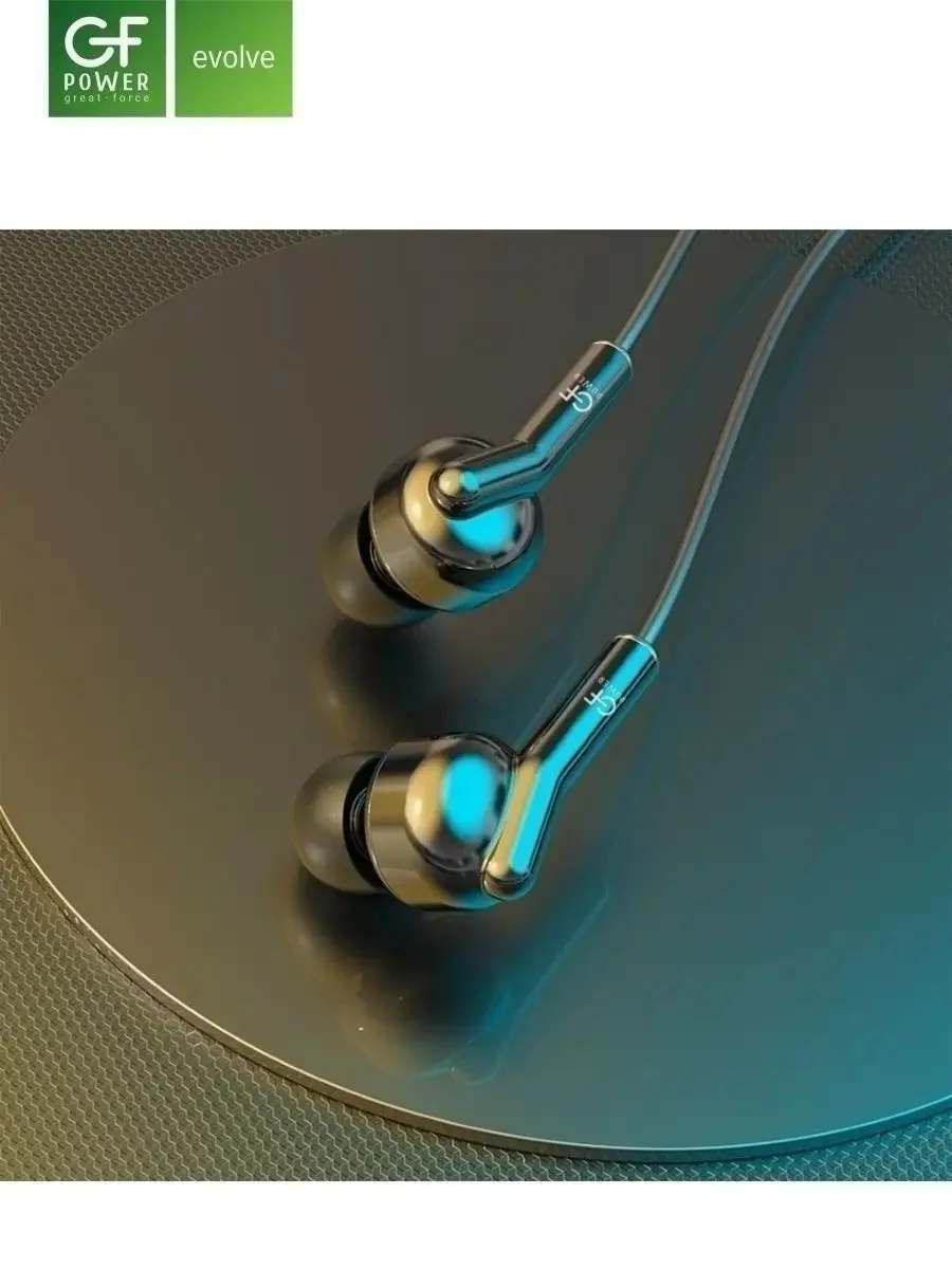 Черный наушники проводные с микрофоном GFPower M01