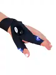 Черный led перчатка с подсветкой КАРТОФАН, с фонариком на пальцах для рыбалки, работы в темноте