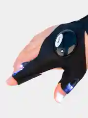 Черный led перчатка с подсветкой КАРТОФАН, с фонариком на пальцах для рыбалки, работы в темноте