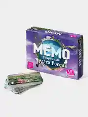 Мемо Нескучные игры "Природные чудеса России", 50 карточек