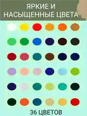 Краски акриловые художественный набор 12,18,36 цветов по 12 мл холст, ткань, дерево, стекло