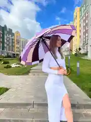 Фиолетовый зонт-трость разноцветный, с деревянной ручкой, диаметр 106 см, 16 спицы, антиветер