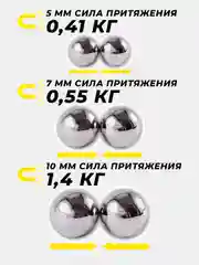 Магнитные зажимы для сосков (БДСМ набор 5 мм, 7 мм, 10 мм)