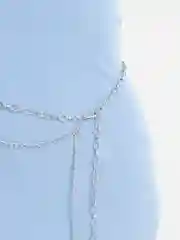 Серебряный пояс на талию цепочки