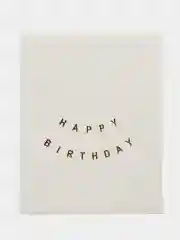 Белый растяжка бумажная на день рождения, из букв, "Happy Birthday", 16х20 см