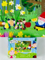 Мозаика пазл игра головоломка бен и холли Ben Holly мини 24 мультяшки фея эльф королевство