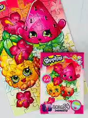 Мозаика пазл для развития мелкой моторики шопкинс shopkins мини 54 вкусняшки фрукты ягоды