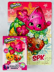 Мозаика пазл для развития мелкой моторики шопкинс shopkins мини 54 вкусняшки фрукты ягоды