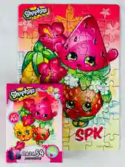 Мозаика пазл для развития мелкой моторики шопкинс shopkins мини 54 вкусняшки фрукты ягоды