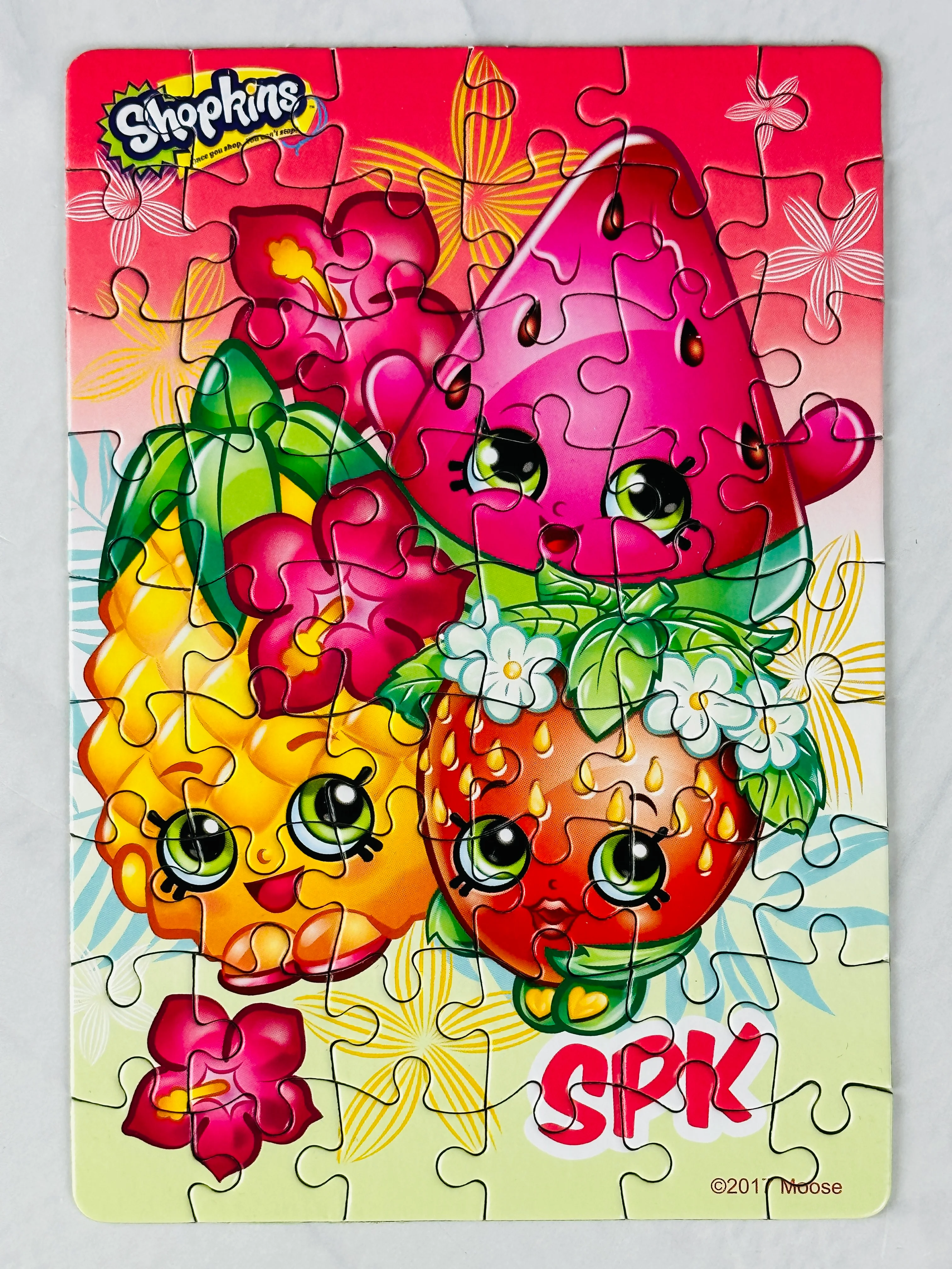 Мозаика пазл для развития мелкой моторики шопкинс shopkins мини 54 вкусняшки фрукты ягоды