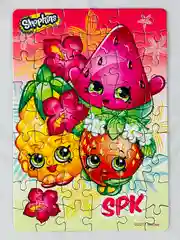 Мозаика пазл для развития мелкой моторики шопкинс shopkins мини 54 вкусняшки фрукты ягоды