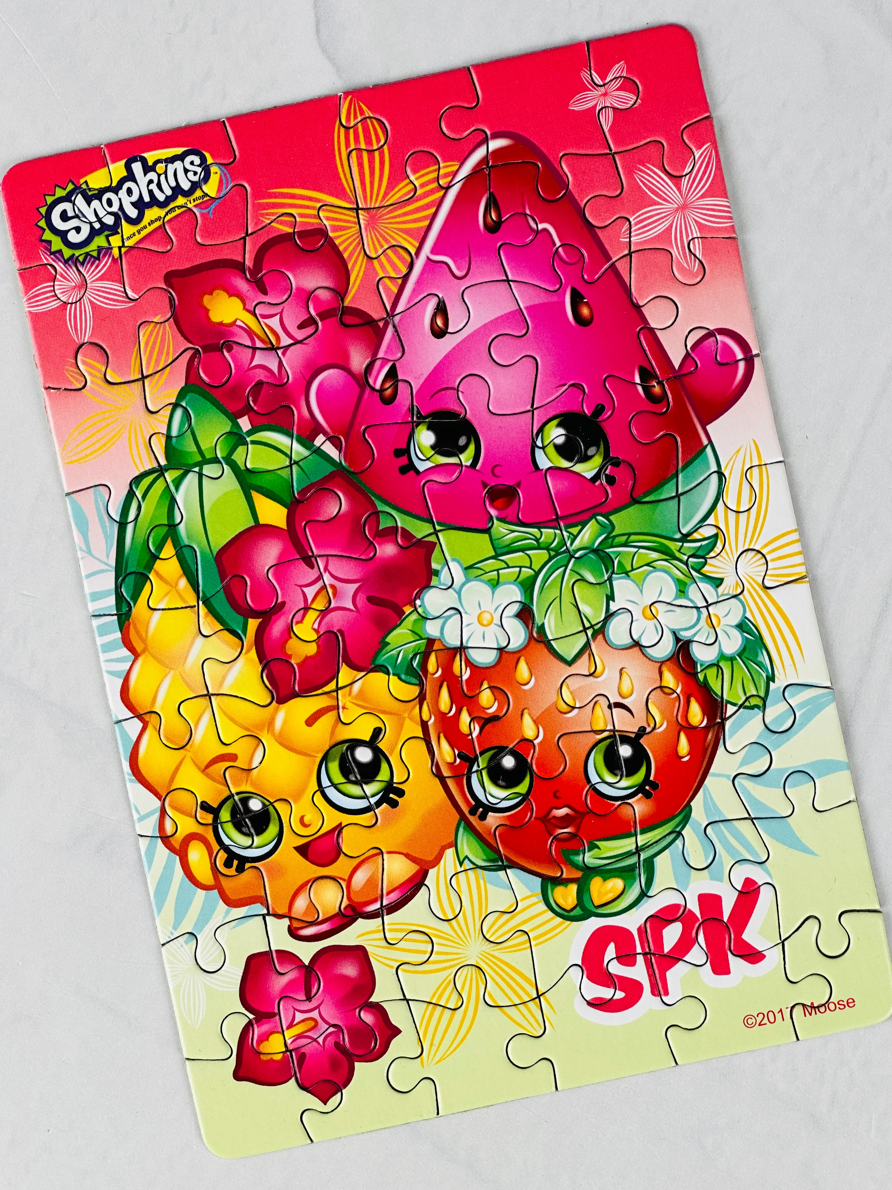 Мозаика пазл для развития мелкой моторики шопкинс shopkins мини 54 вкусняшки фрукты ягоды