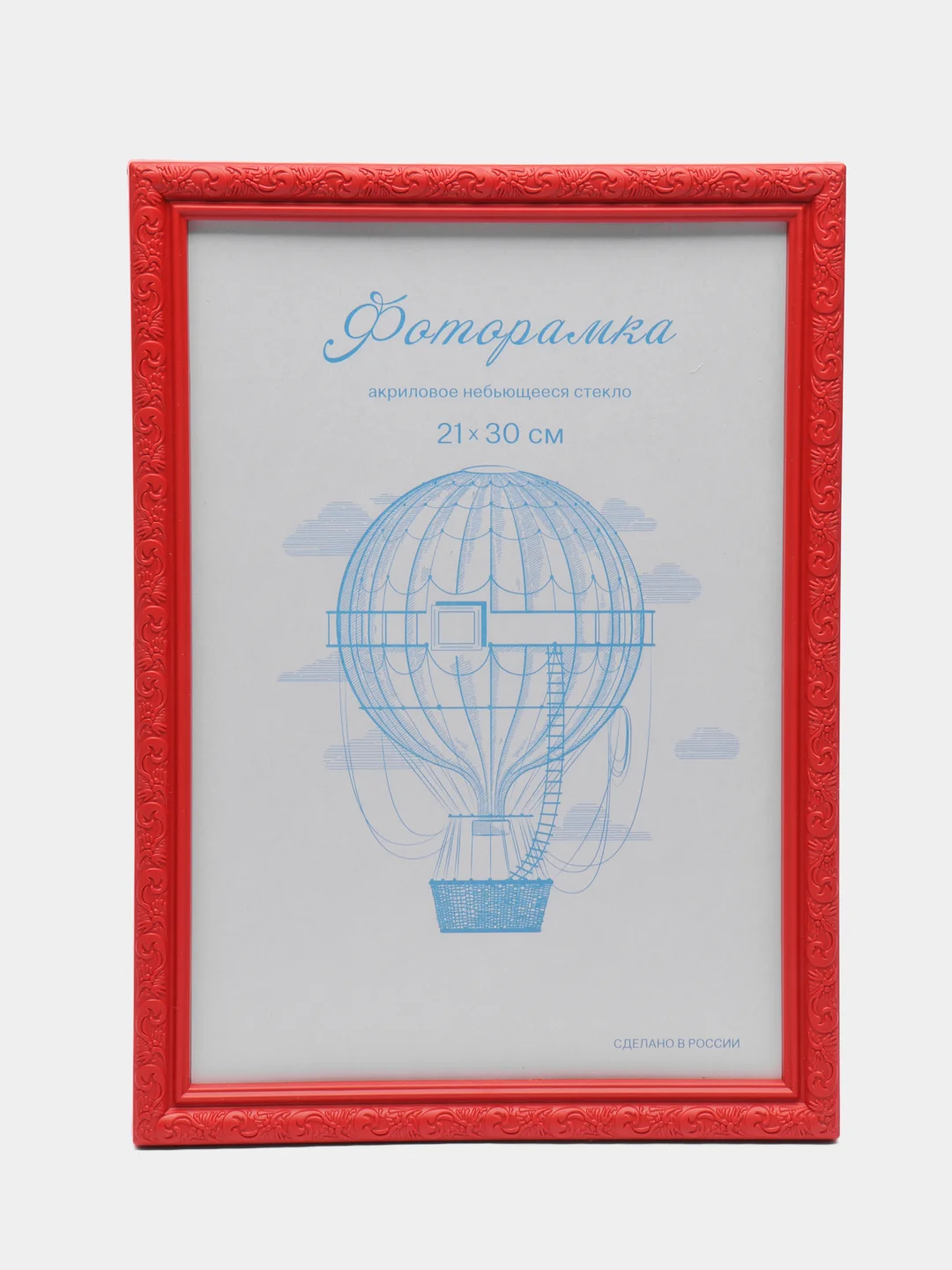 Фоторамка пластик красный L-2