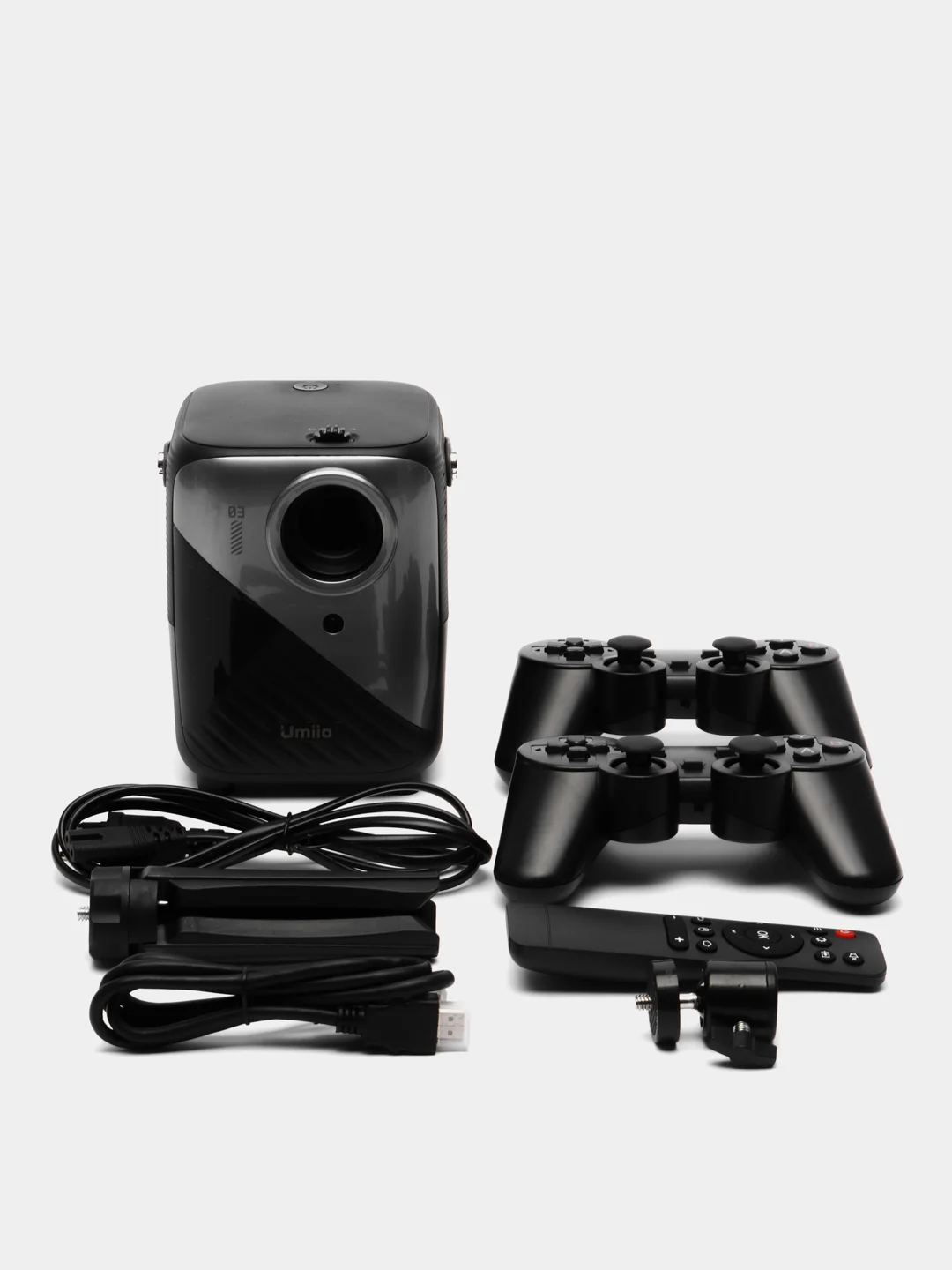 Черный игровой проектор Umiio Q3/Q4 c HDMI, Wi Fi, Bluetooth, 1920 х 1080 FullHD, Android TV
