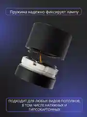 Черный спот потолочный, светильник накладной точечный цилиндр под лампу GX53