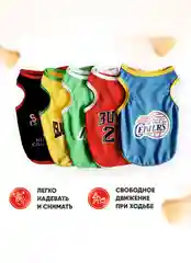 Черный майка для собак и кошек, спортивная