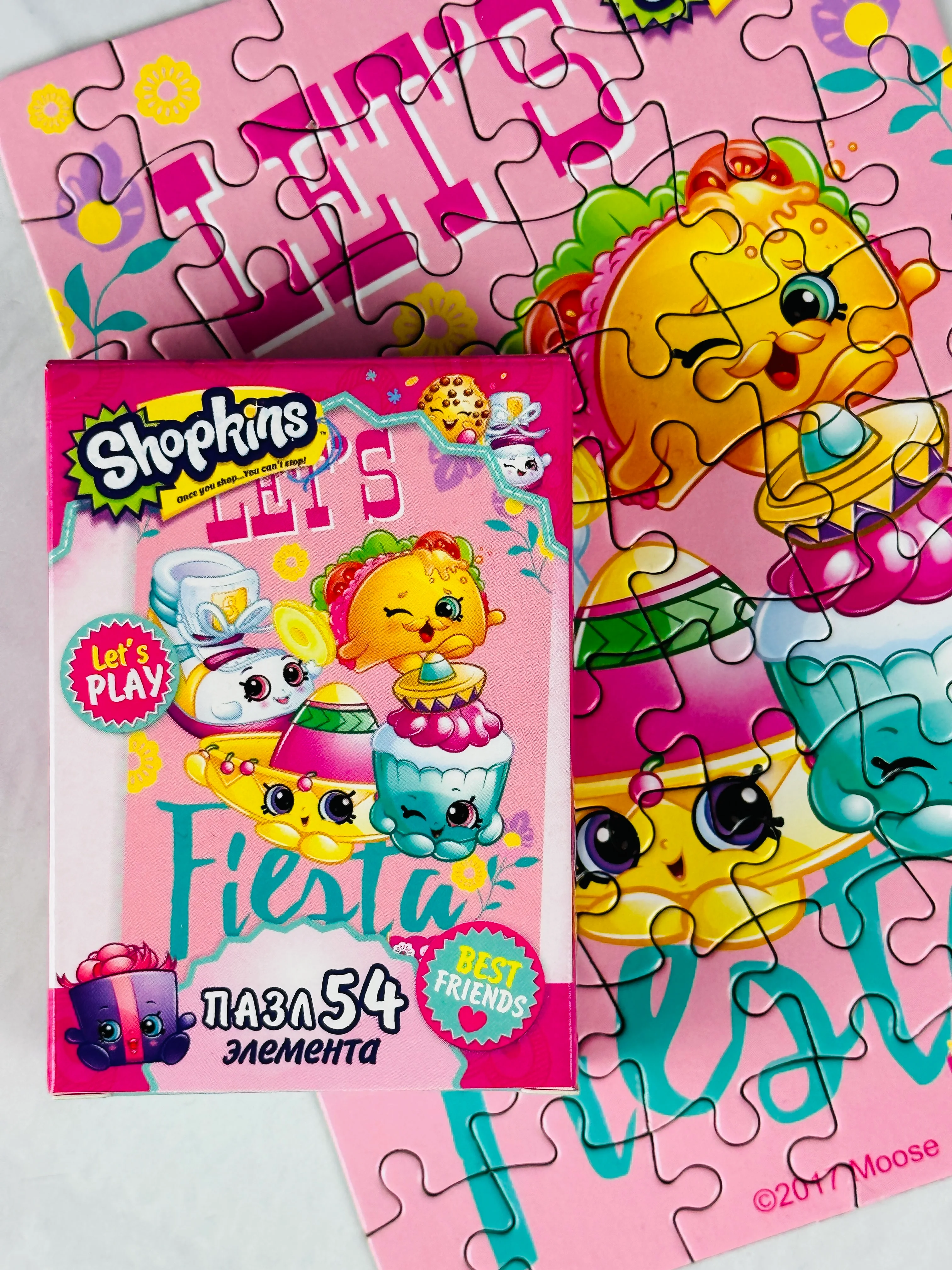 Мозаика детская пазл развивающая игра для малышей шопкинс shopkins мини 54 фрукты ягоды