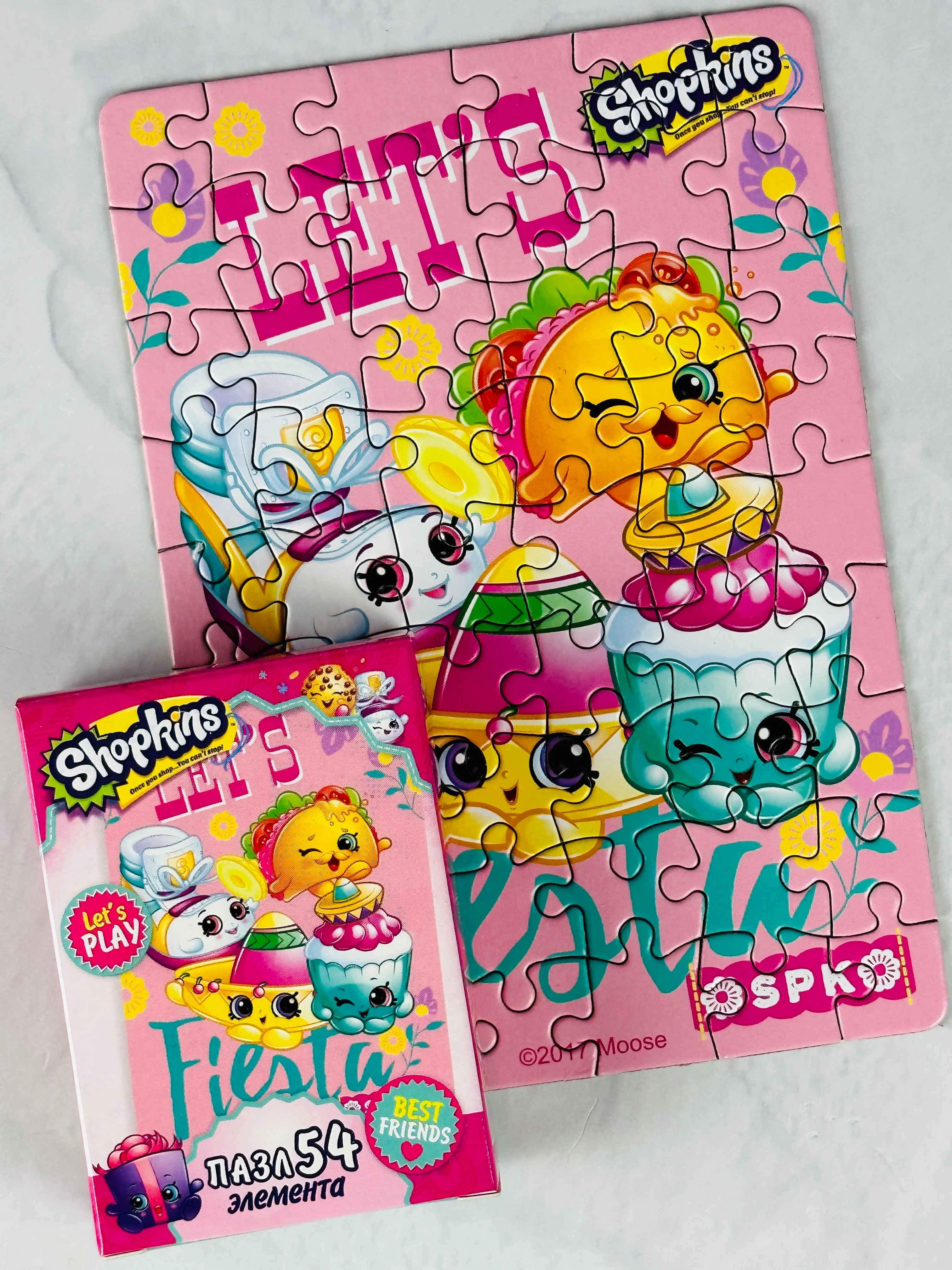 Мозаика детская пазл развивающая игра для малышей шопкинс shopkins мини 54 фрукты ягоды