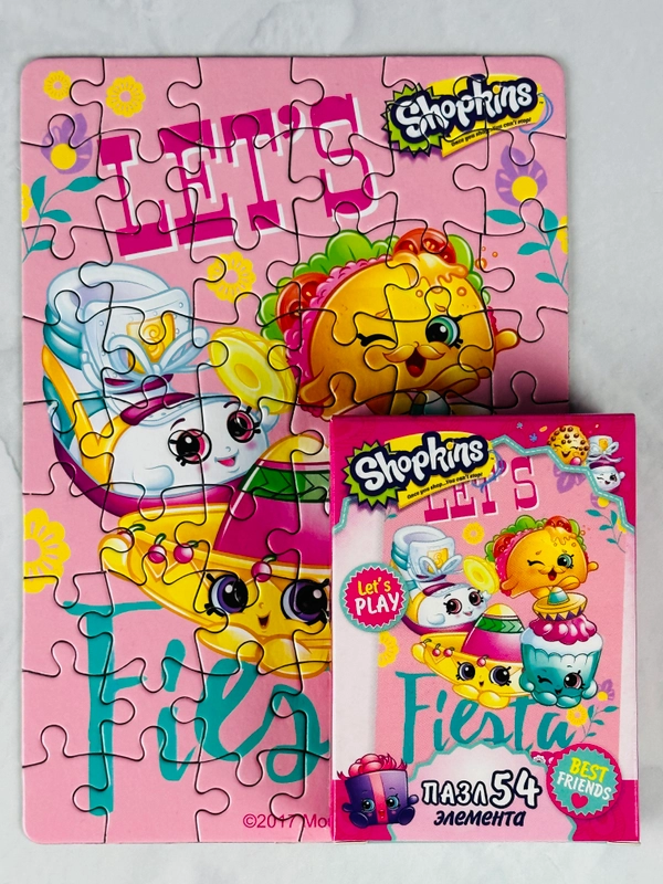 Мозаика детская пазл развивающая игра для малышей шопкинс shopkins мини 54 фрукты ягоды