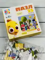 Пазлы для малышей Цветняшки мульт герои из мультика мозаика детская Лиса Заяц Котенок Волк