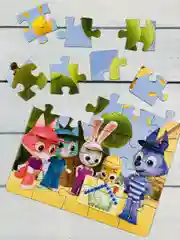 Пазлы для малышей Цветняшки мульт герои из мультика мозаика детская Лиса Заяц Котенок Волк