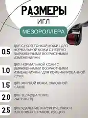 Черный массажер роликовый, мезороллер дермароллер, от морщин 540 иголок