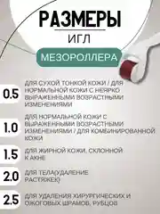 Белый массажер роликовый, мезороллер дермароллер, от морщин 540 иголок