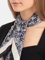 Индиго платок шелковый, 70*70, на голову или шею