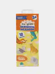 Акварель-краска 12 цветов, коробка картонная