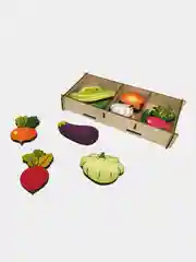 Набор фигур на магнитах Нескучные игры "Овощи", в коробке, 16 деталей