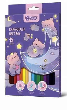 Цветные Карандаши 18 цветов