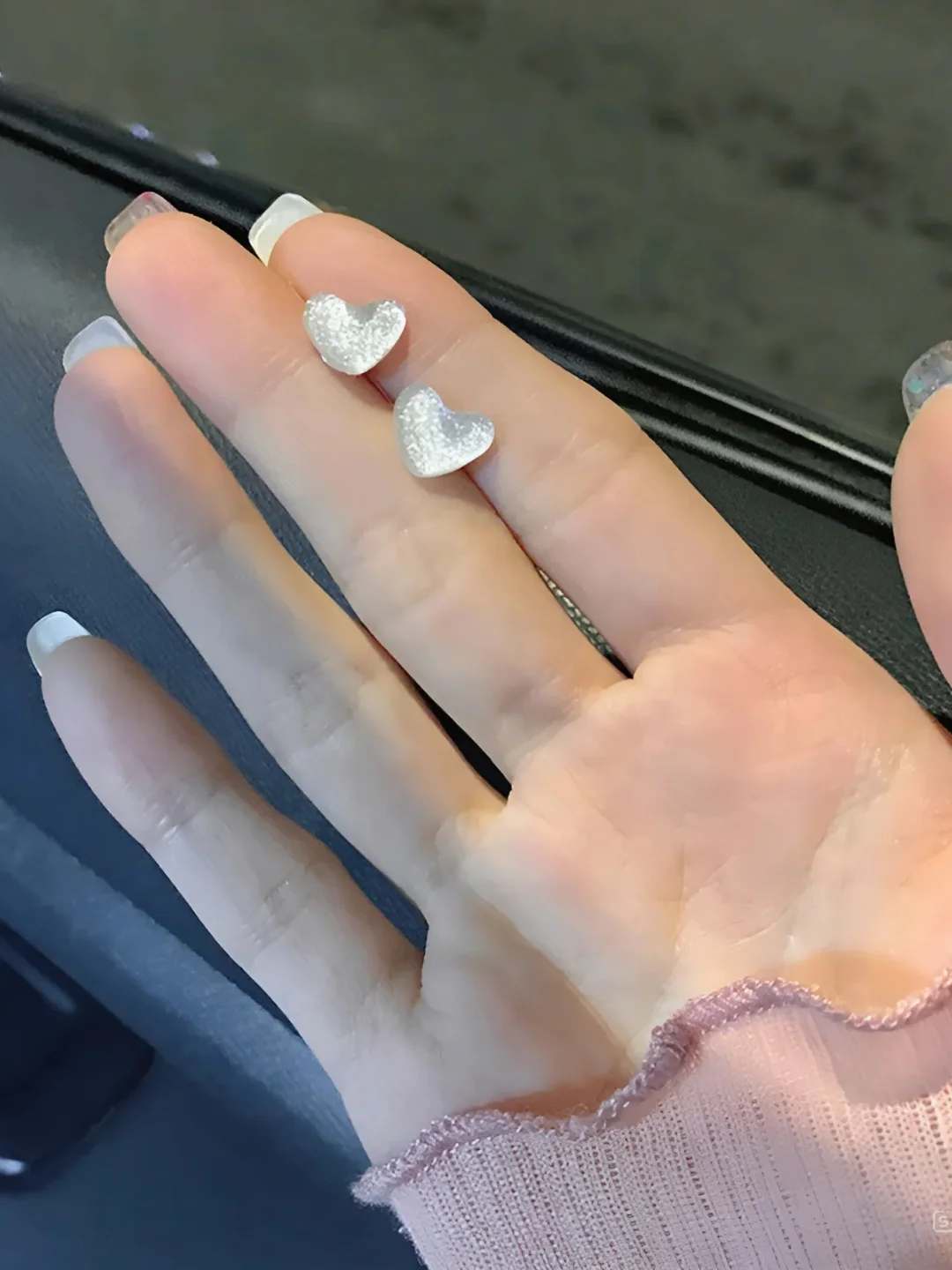 Серебряный серьги сердечки