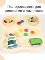 Голубой мольберт для рисования детский  с регулировкой высоты, доска магнитно маркерная