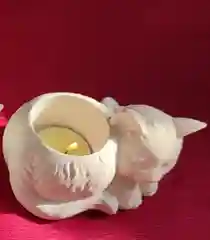 Рыжий сувенир, кашпо, подсвечник, фигурка кошки, кот , гипс