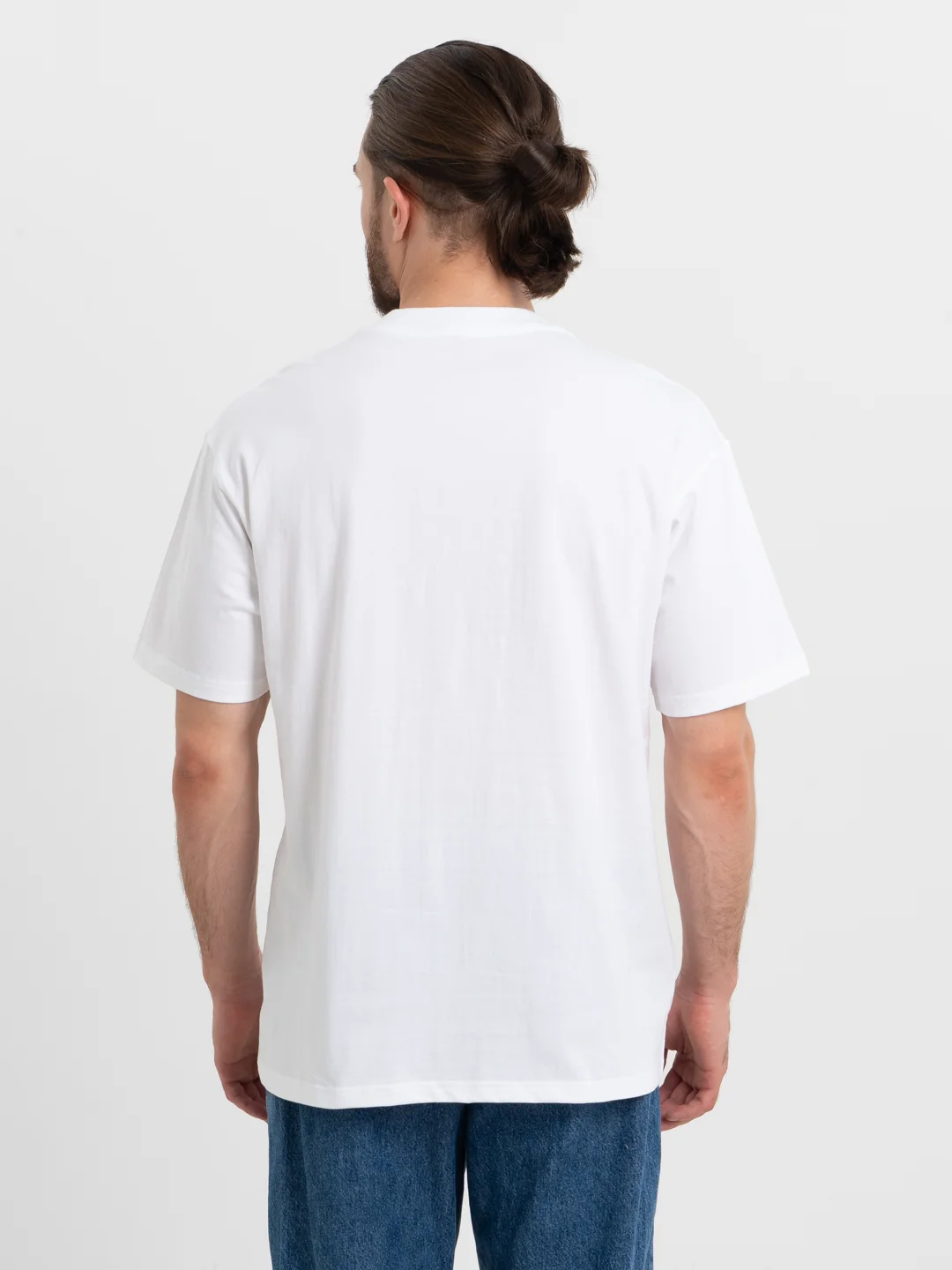 Белый футболка OVERSIZE унисекс однотонная из 100% хлопка