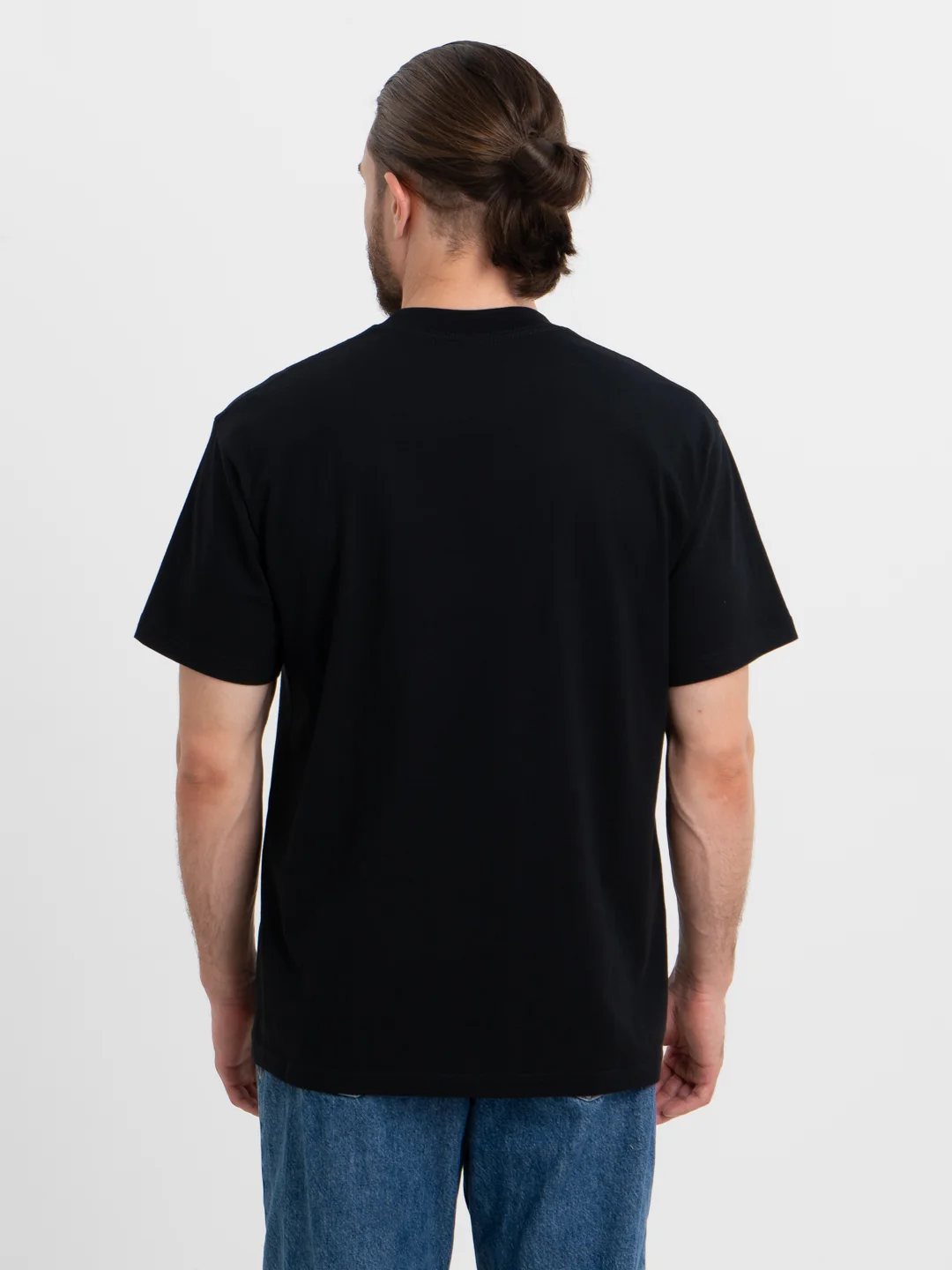 Черный футболка OVERSIZE унисекс однотонная из 100% хлопка