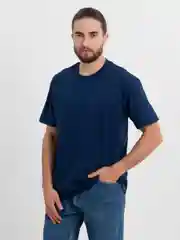 Синий футболка OVERSIZE унисекс однотонная из 100% хлопка