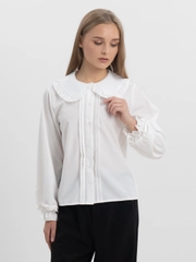 Рубашка Vintage Girl" белого цвета с витнажным воротником