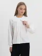 Рубашка Vintage Girl" белого цвета с витнажным воротником