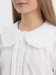 Рубашка Vintage Girl" белого цвета с витнажным воротником