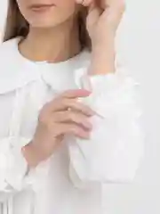 Рубашка Vintage Girl" белого цвета с витнажным воротником