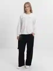 Рубашка Vintage Girl" белого цвета с витнажным воротником