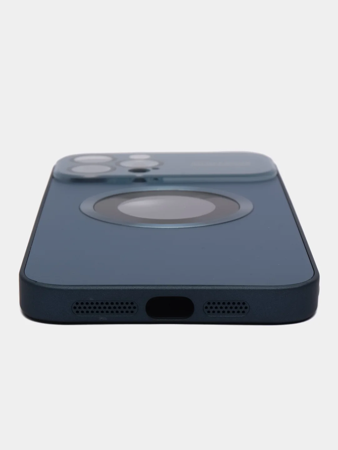 Темно-синий чехол на iPhone 12/13/14/15/Pro/Max/Plus c Magsafe