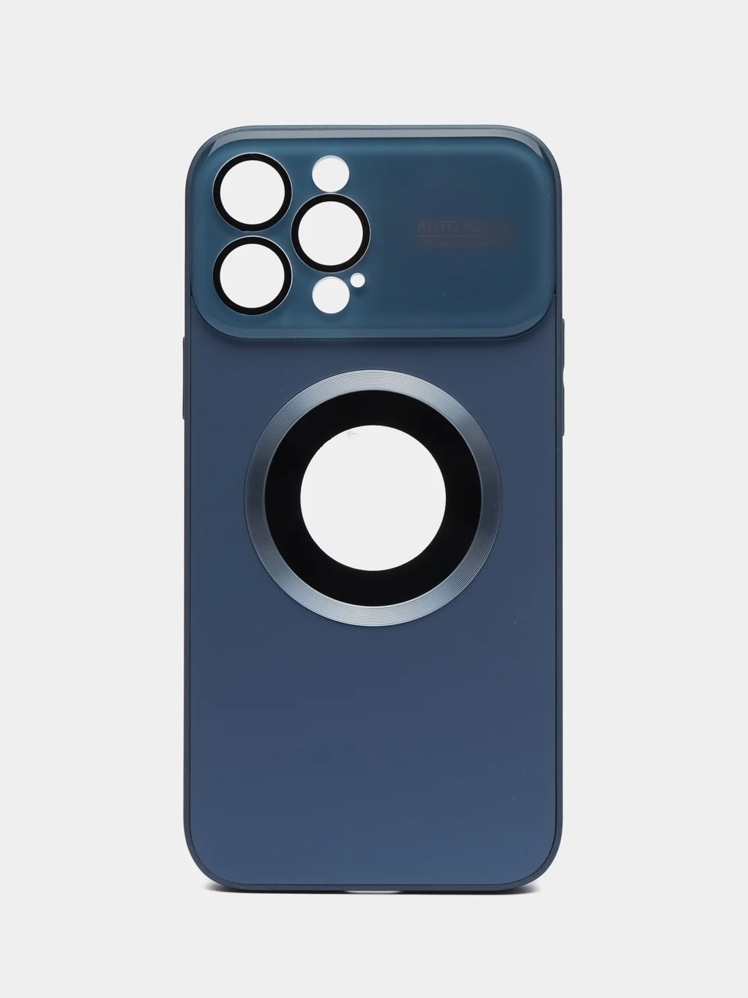 Темно-синий чехол на iPhone 12/13/14/15/Pro/Max/Plus c Magsafe