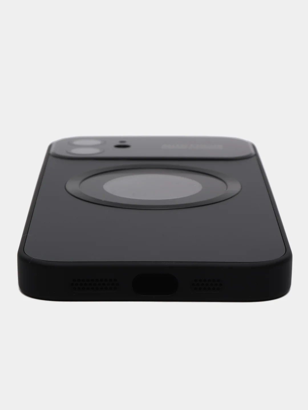 Черный чехол на iPhone 12/13/14/15/Pro/Max/Plus c Magsafe