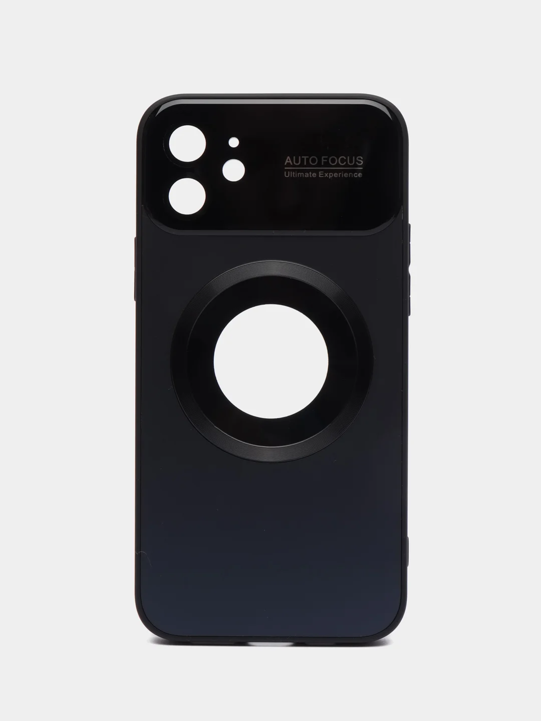 Черный чехол на iPhone 12/13/14/15/Pro/Max/Plus c Magsafe