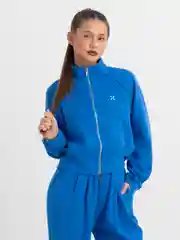 Синий костюм спортивный, прогулочный женский: толстовка и штаны