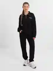 Черный костюм спортивный, прогулочный женский: толстовка и штаны